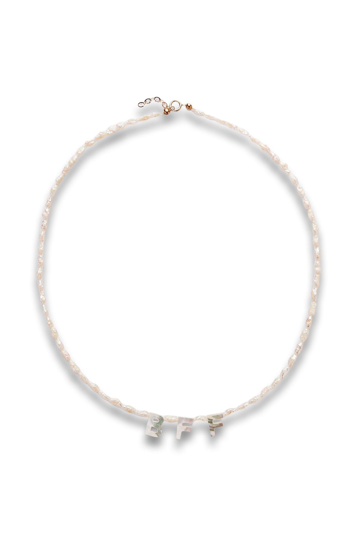 BFF 9kt gold necklace with mother of pearl