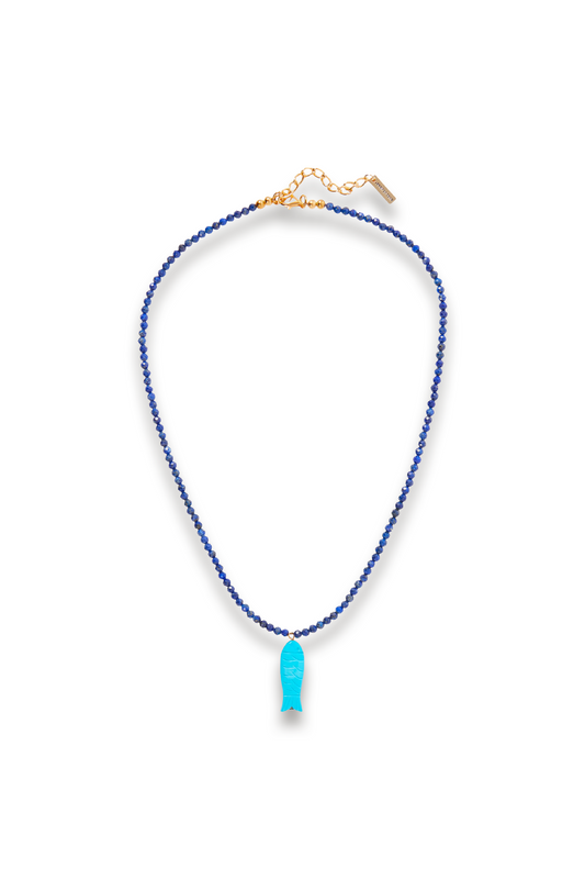Elva bead-embellished pendant necklace