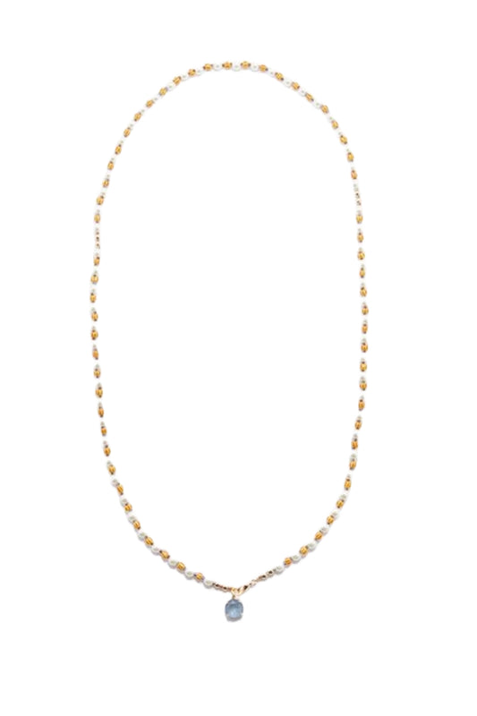 The Wraparound faux-pearl and crystal necklace