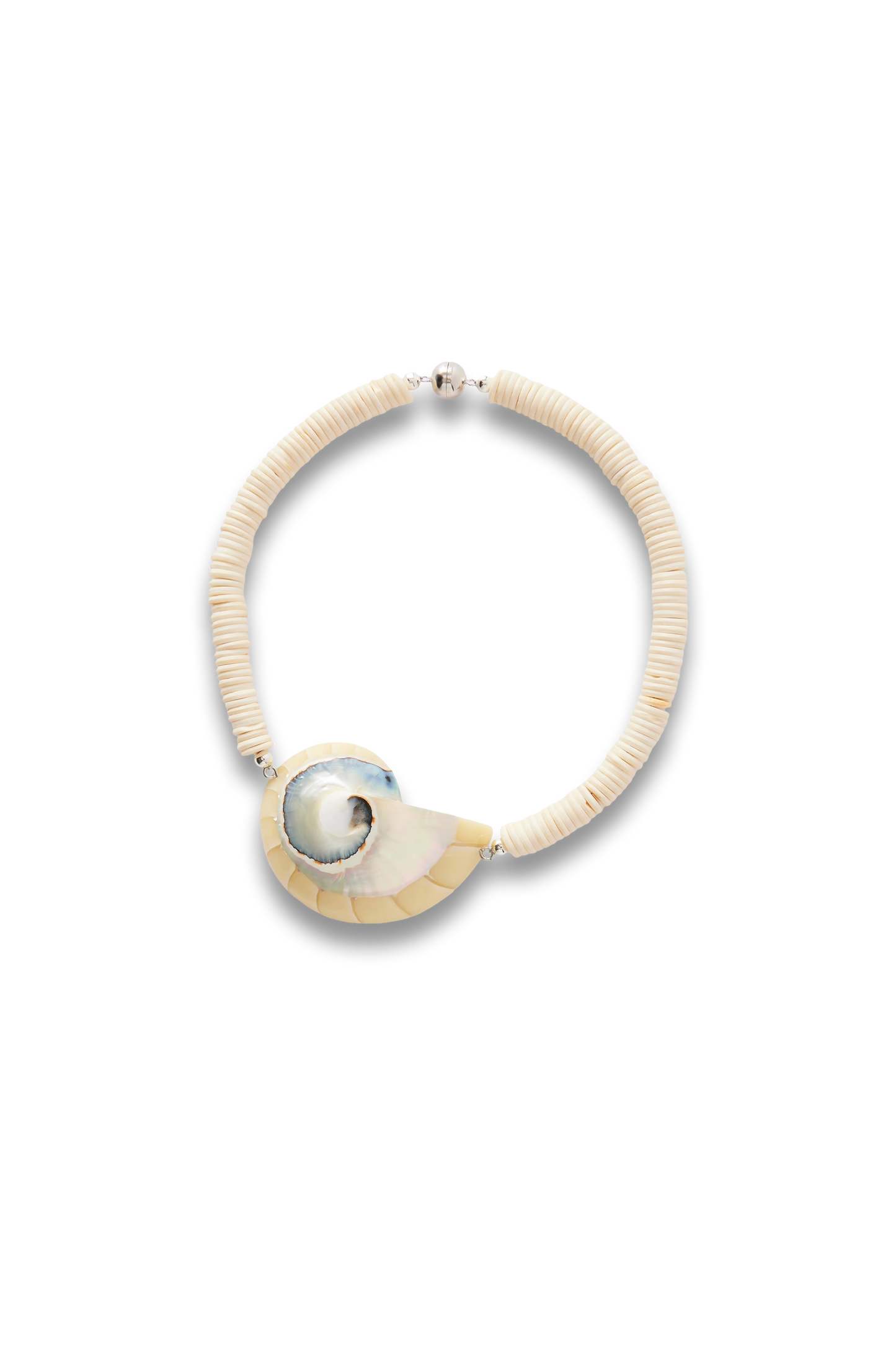 Odessa Silver-tone Shell Beaded Necklace