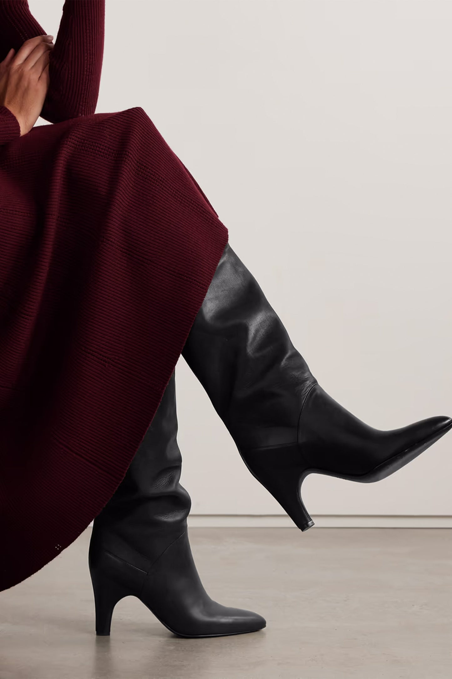 Hana leather knee boots