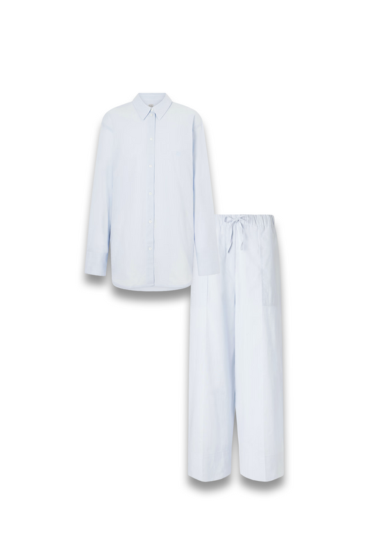 Cotton and Linen-blend Wide-leg Shirt and Pants