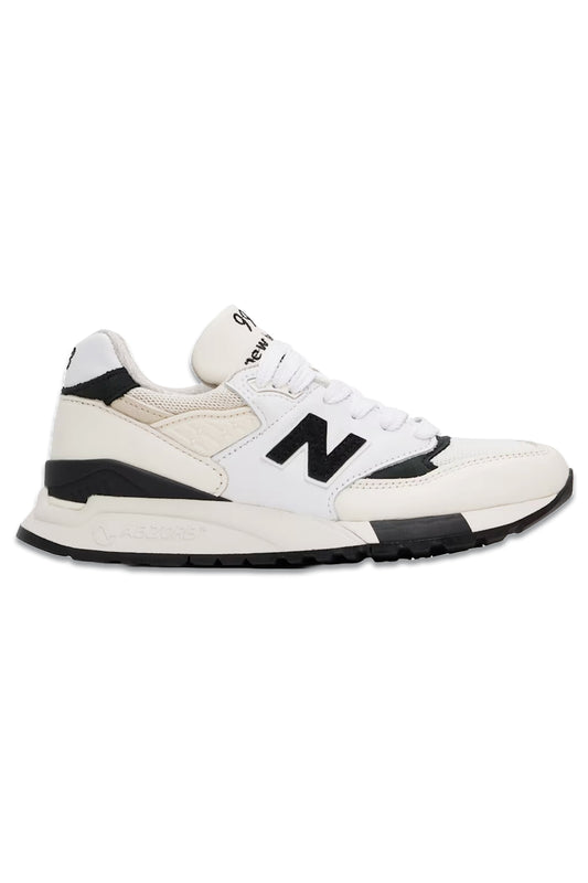 White & Black 'Made in USA' 998 Core Sneakers