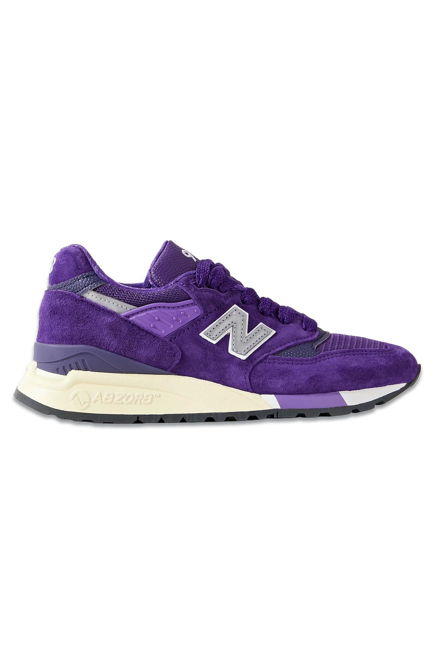 Purple Core Rubber-trimmed Leather, Mesh and Suede Sneakers