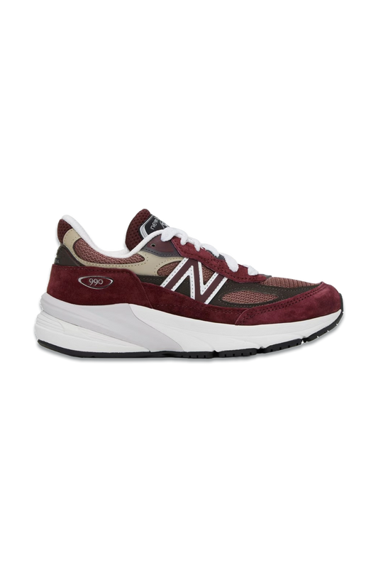 Burgundy Made in USA 990v6 Sneakers