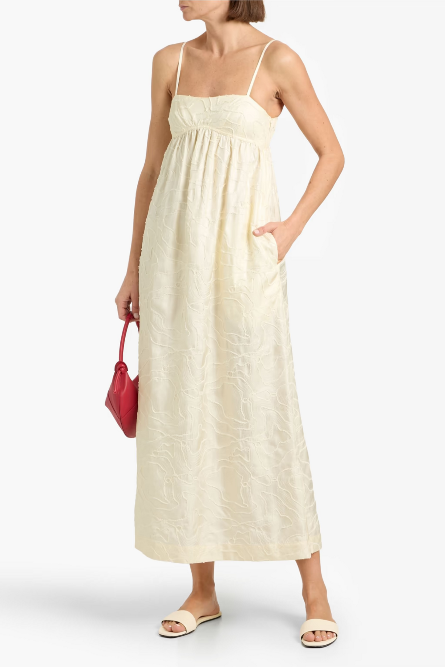 Cavola Embroidered Silk-twill Maxi Dress