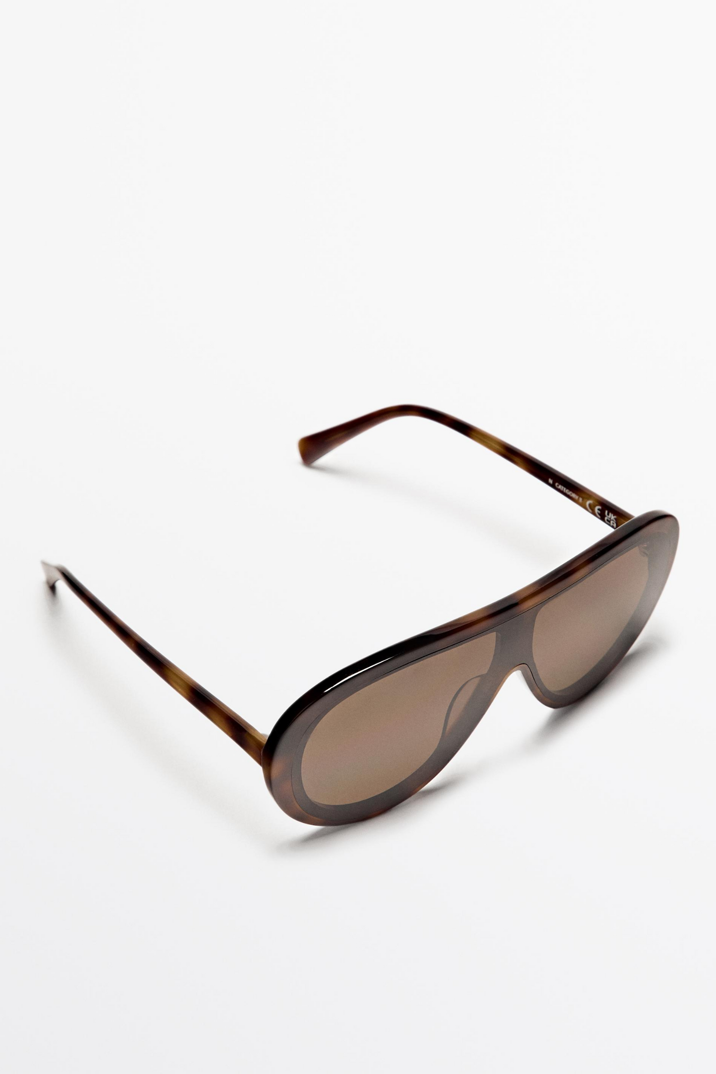 Tortoiseshell-effect Aviator Sunglasses