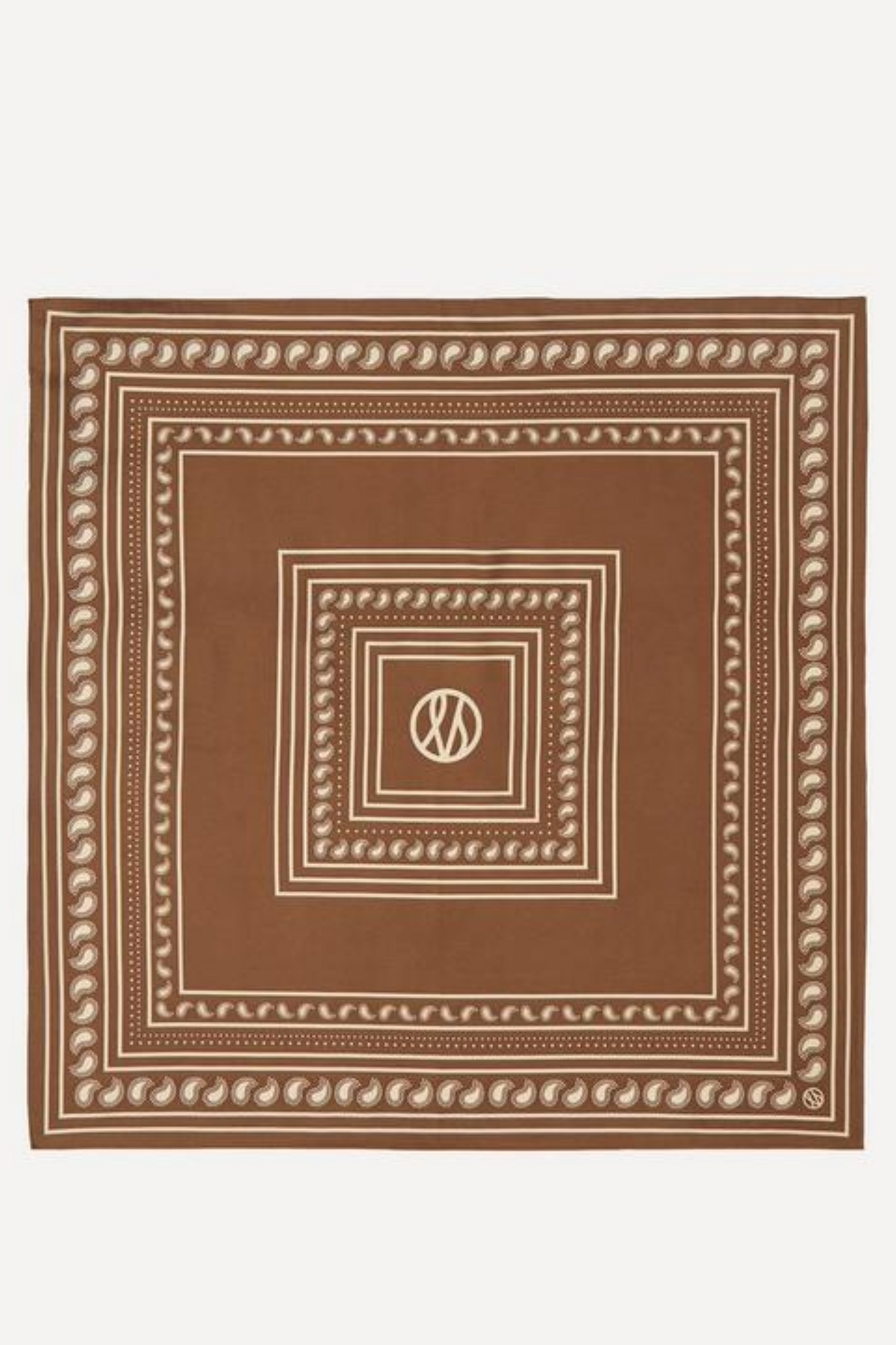 Paisley Mocha Mousse Silk Scarf