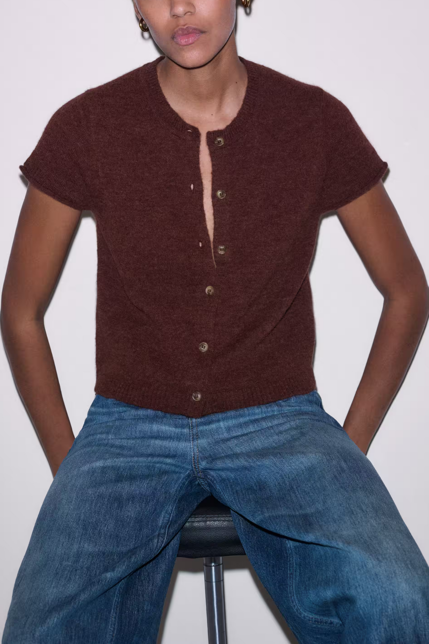Button Front Baby Tee