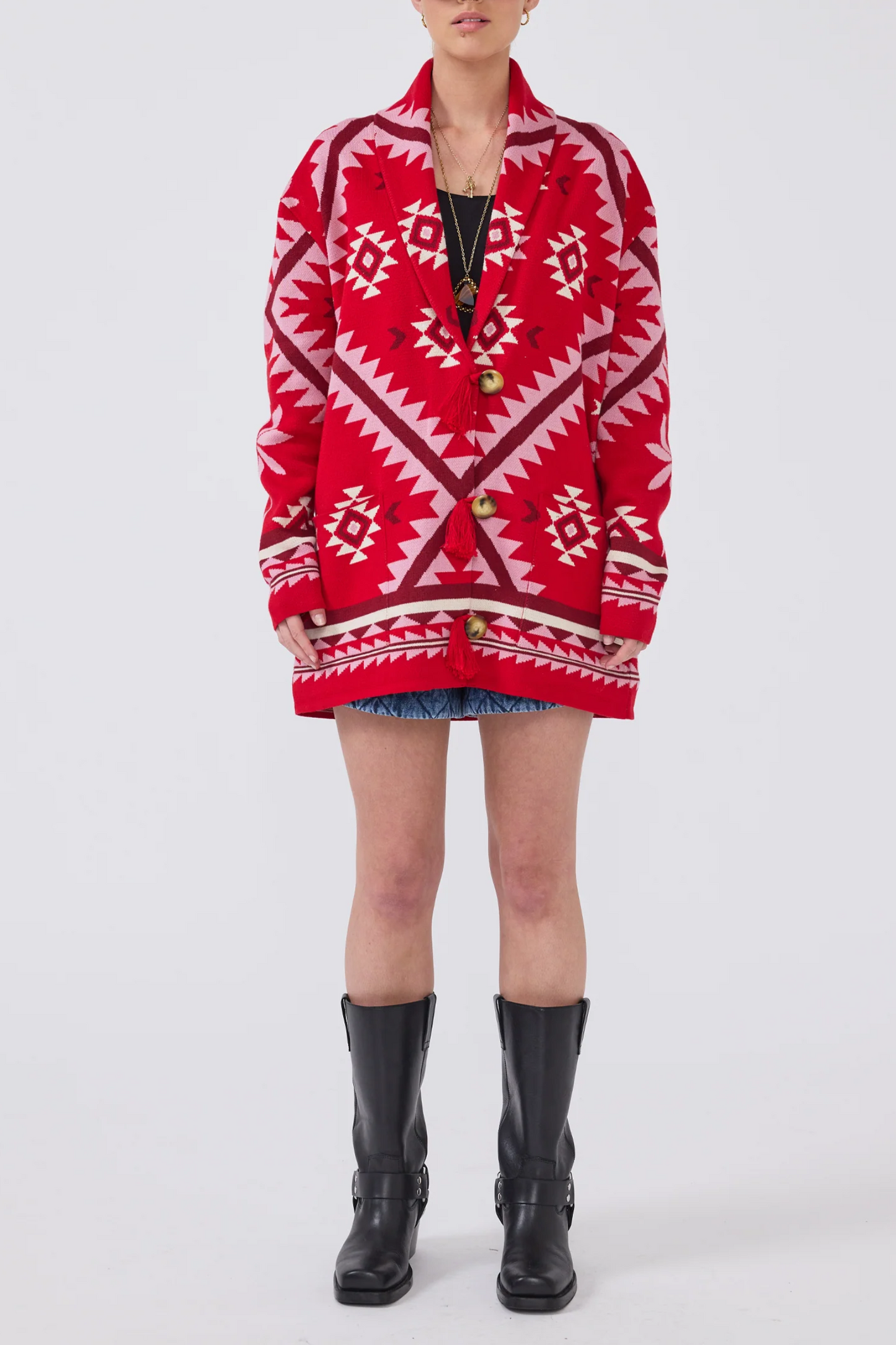Sundance Cardigan in Red