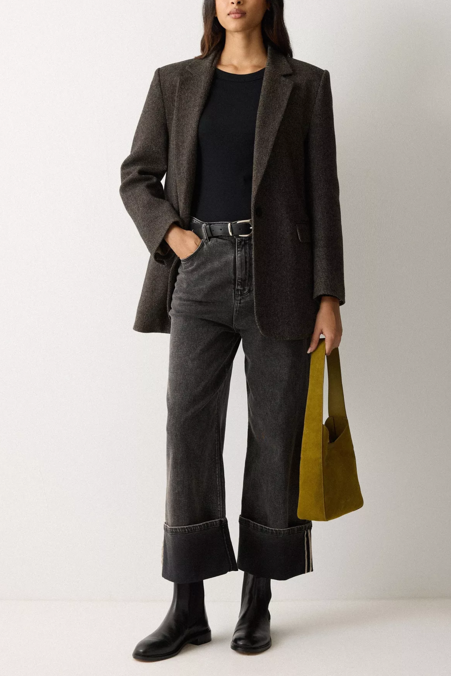 Langford Wool Rich Blazer in Brown