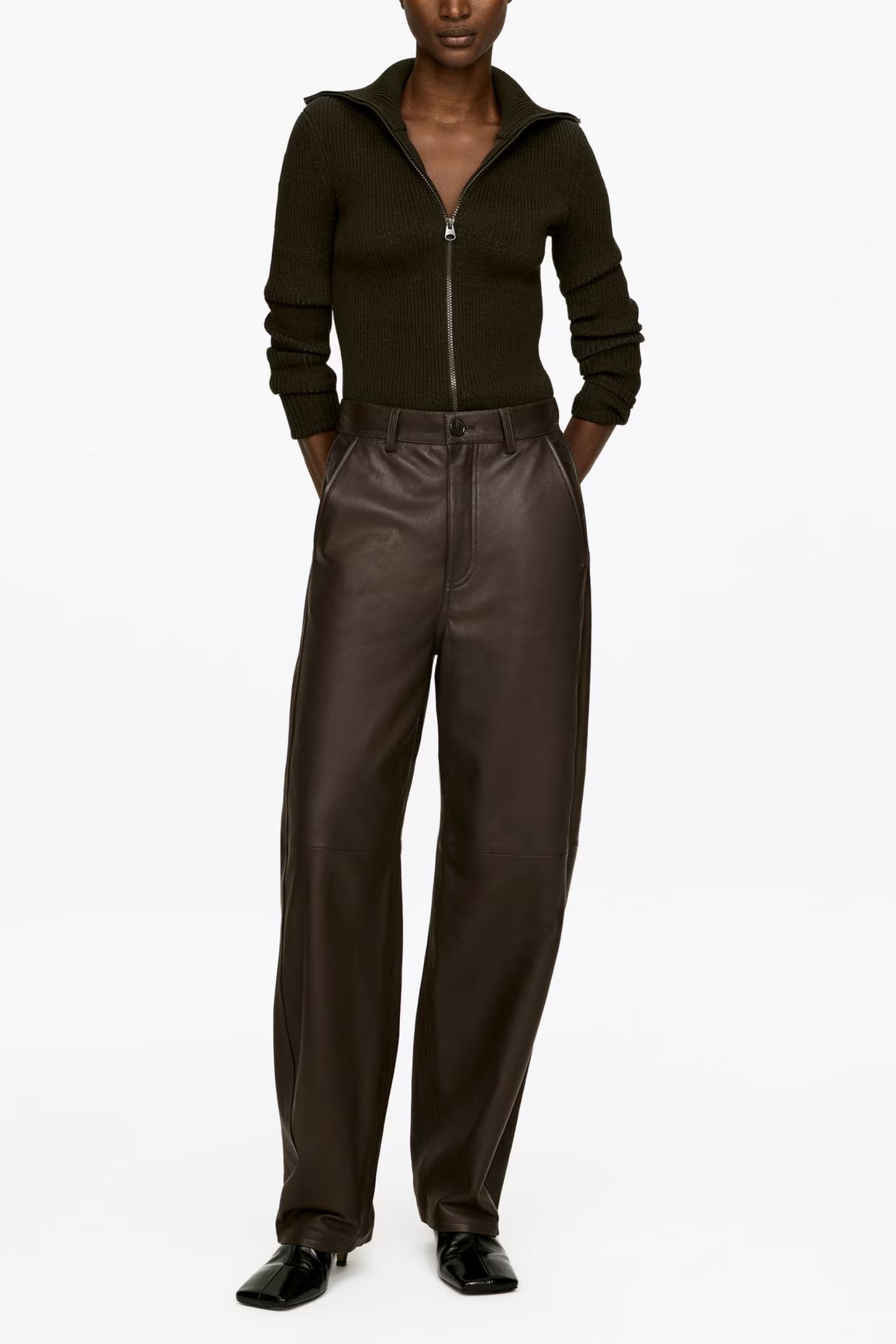 Barrel Leather Trousers