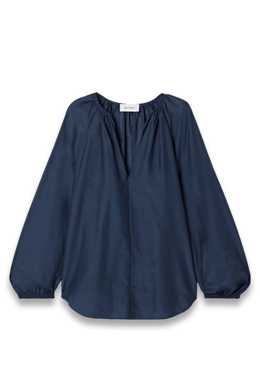Organic Cotton and Silk-Blend Blouse
