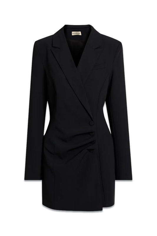 Serene Crepe Mini Wrap Dress