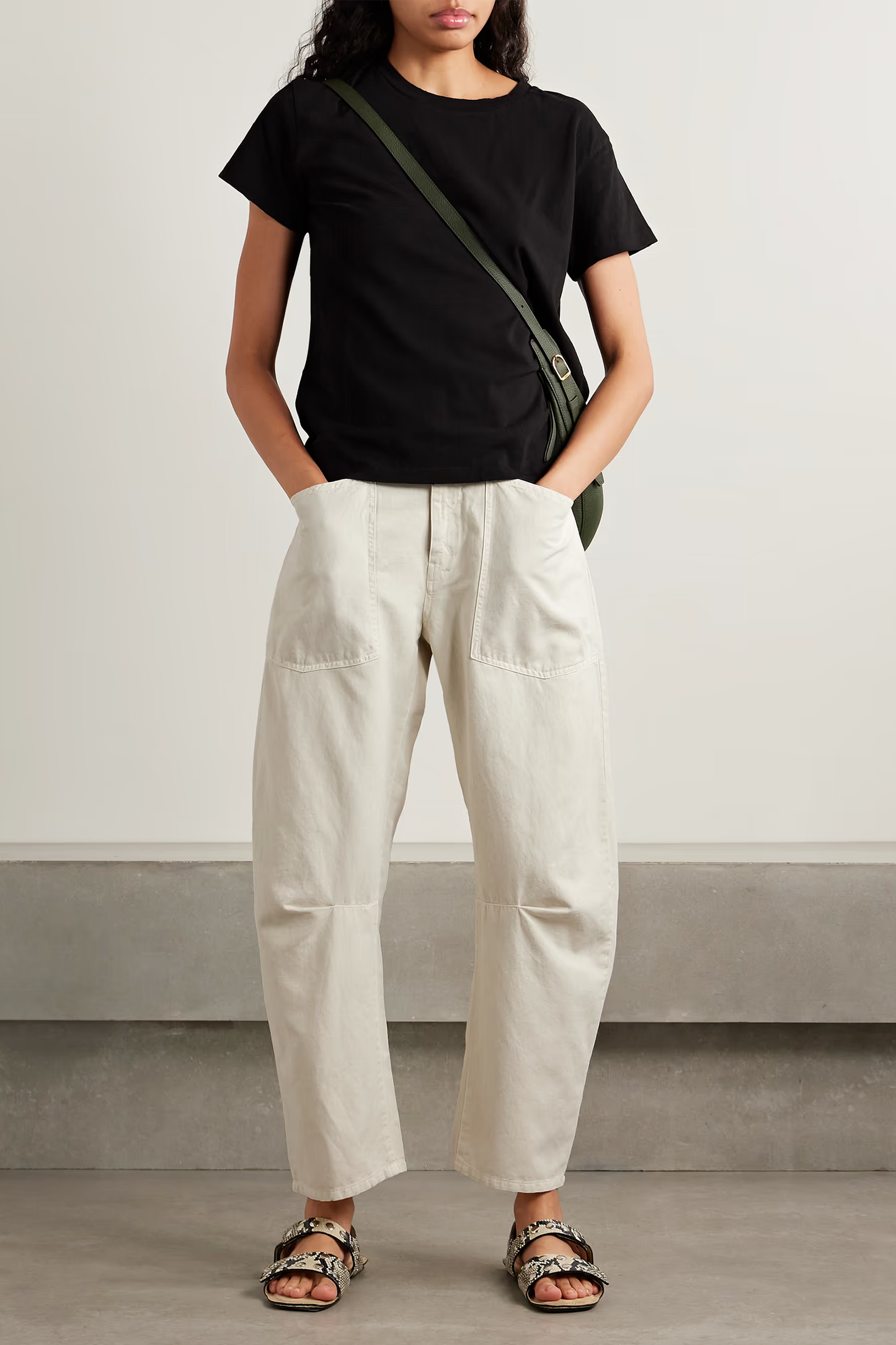 Shon Cotton And Linen-Blend Twill Tapered Pants