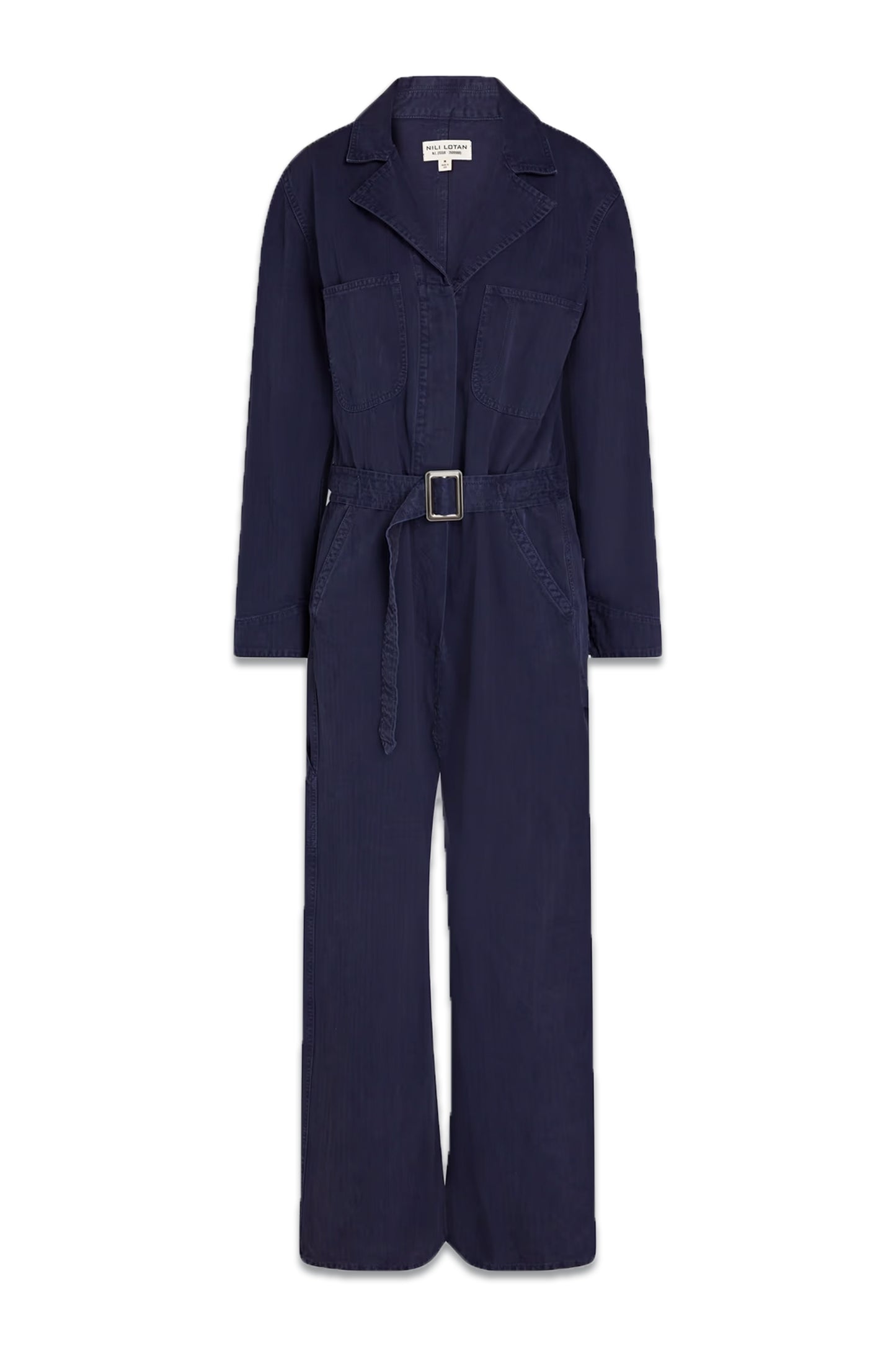 Marie Belted Cotton Jumpsuit