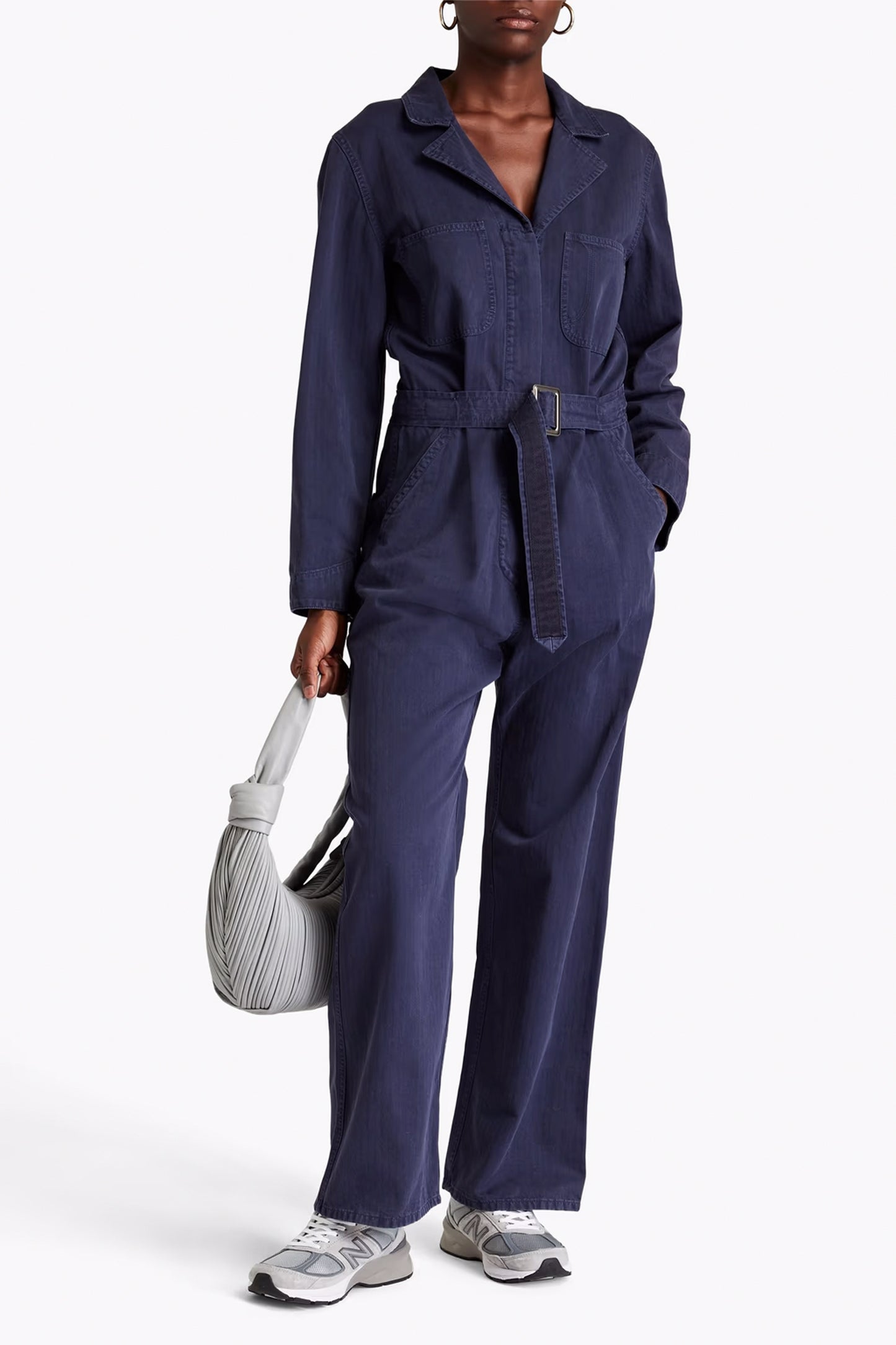 Marie Belted Cotton Jumpsuit