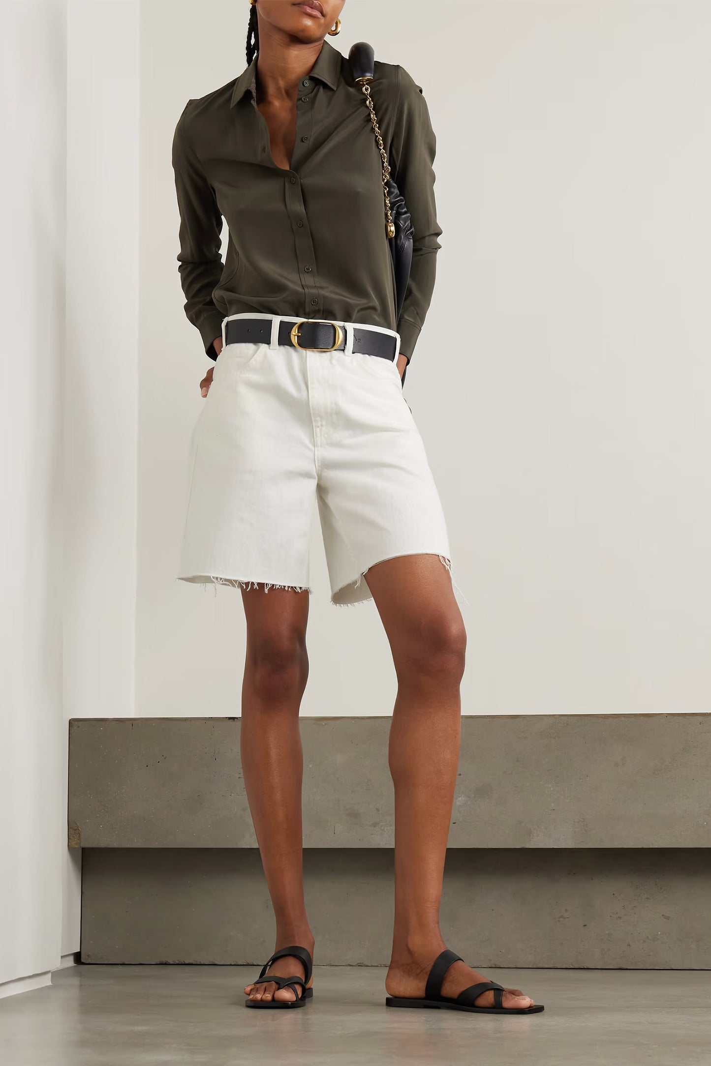 Russel Frayed Denim Shorts