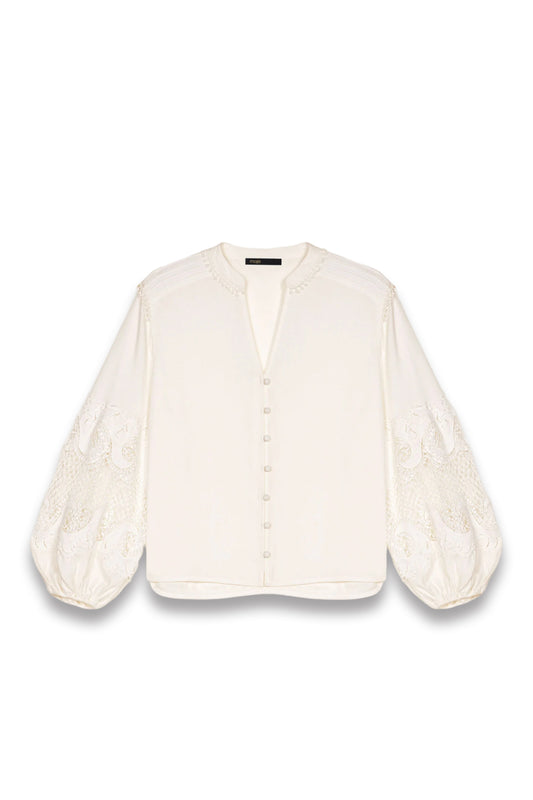 Shirt with Embroidered Sleeves