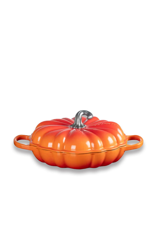 Cast Iron Pumpkin Shallow Casserole