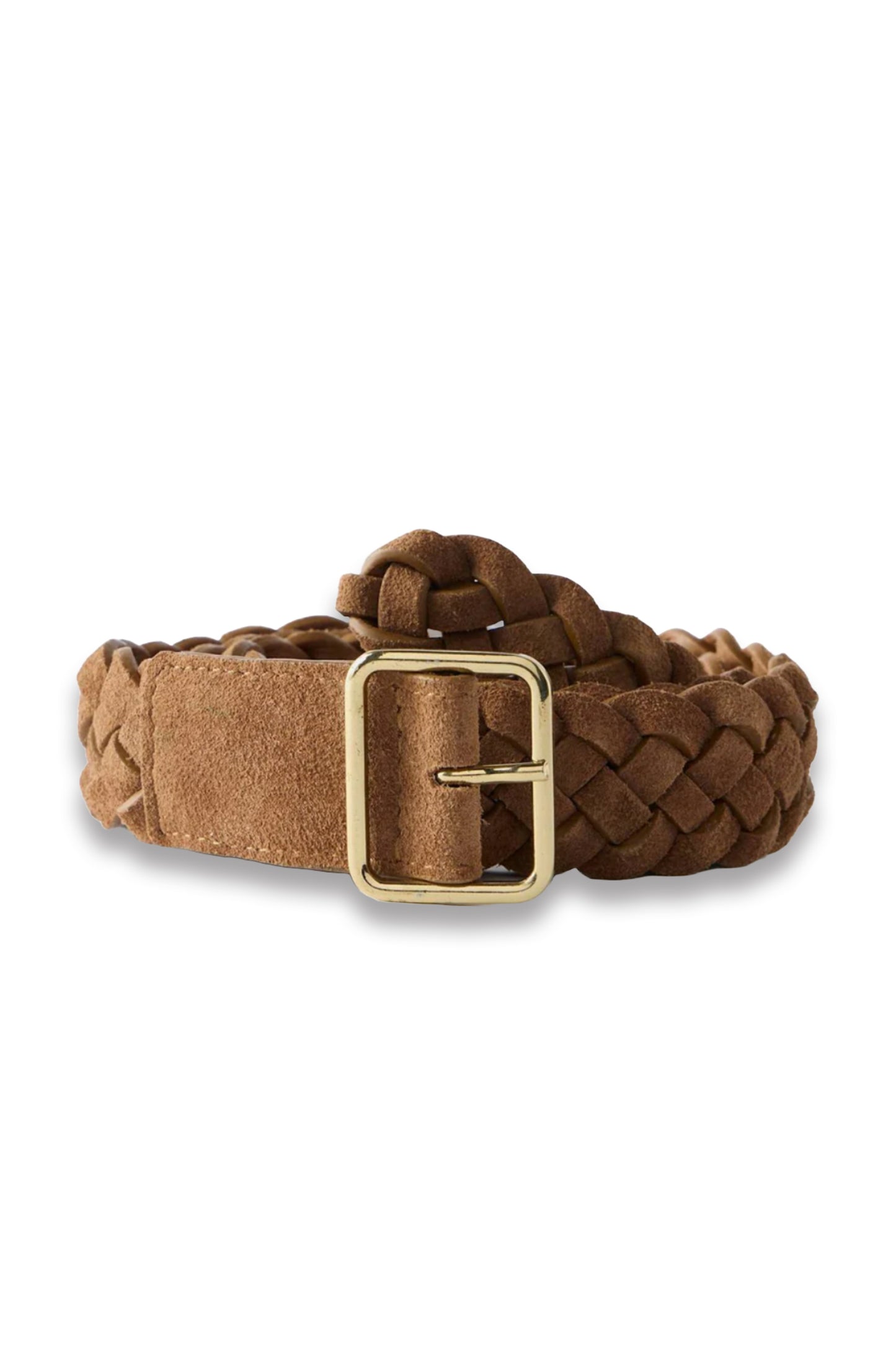 Tan Suede Woven Belt