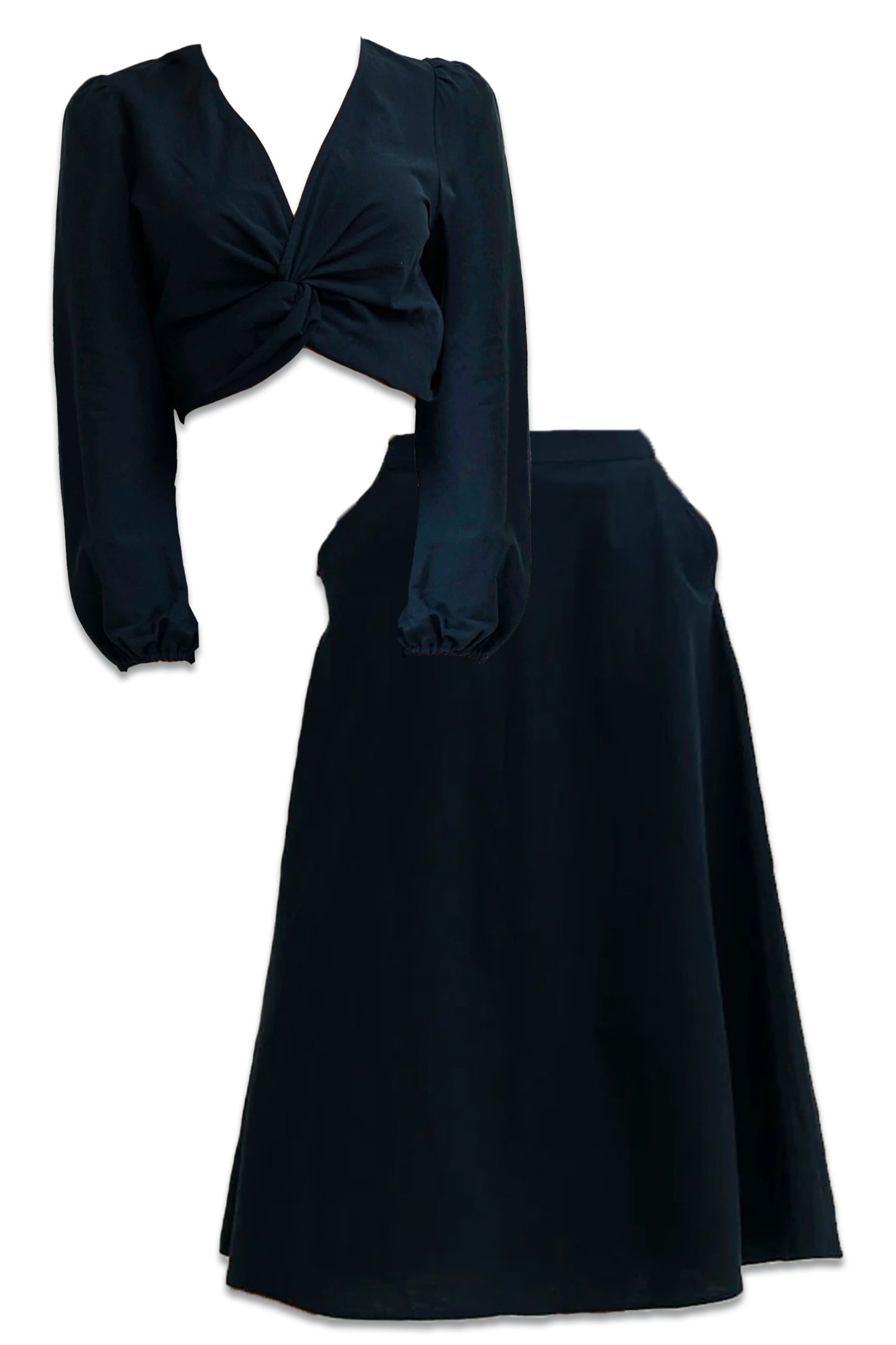 Rhona Cotton Linen Blend Twist Top & Jordie Midaxi Skirt
