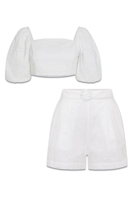 White Broderie Set
