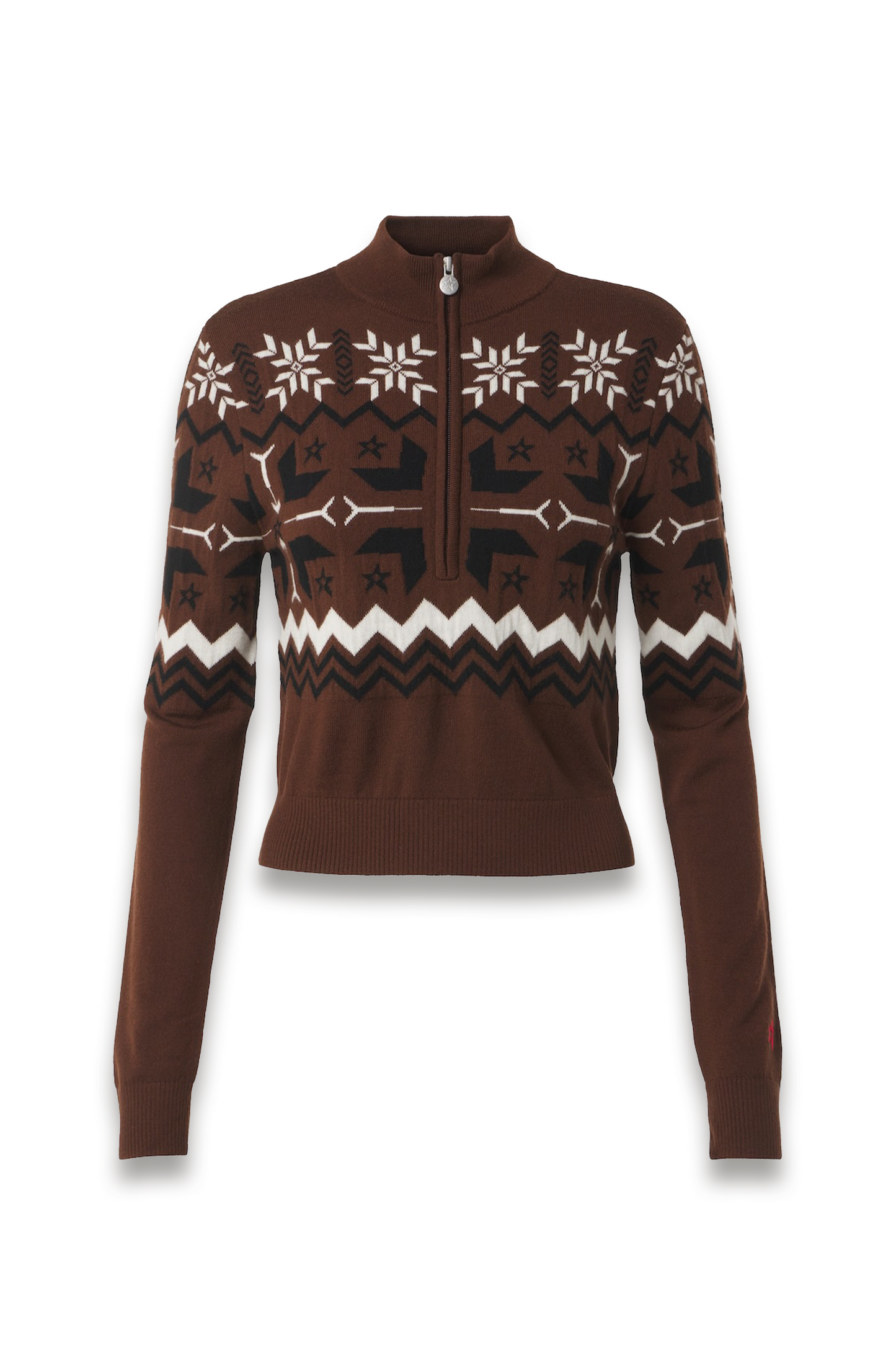 Nordic Intarsia Wool Half-zip Sweater