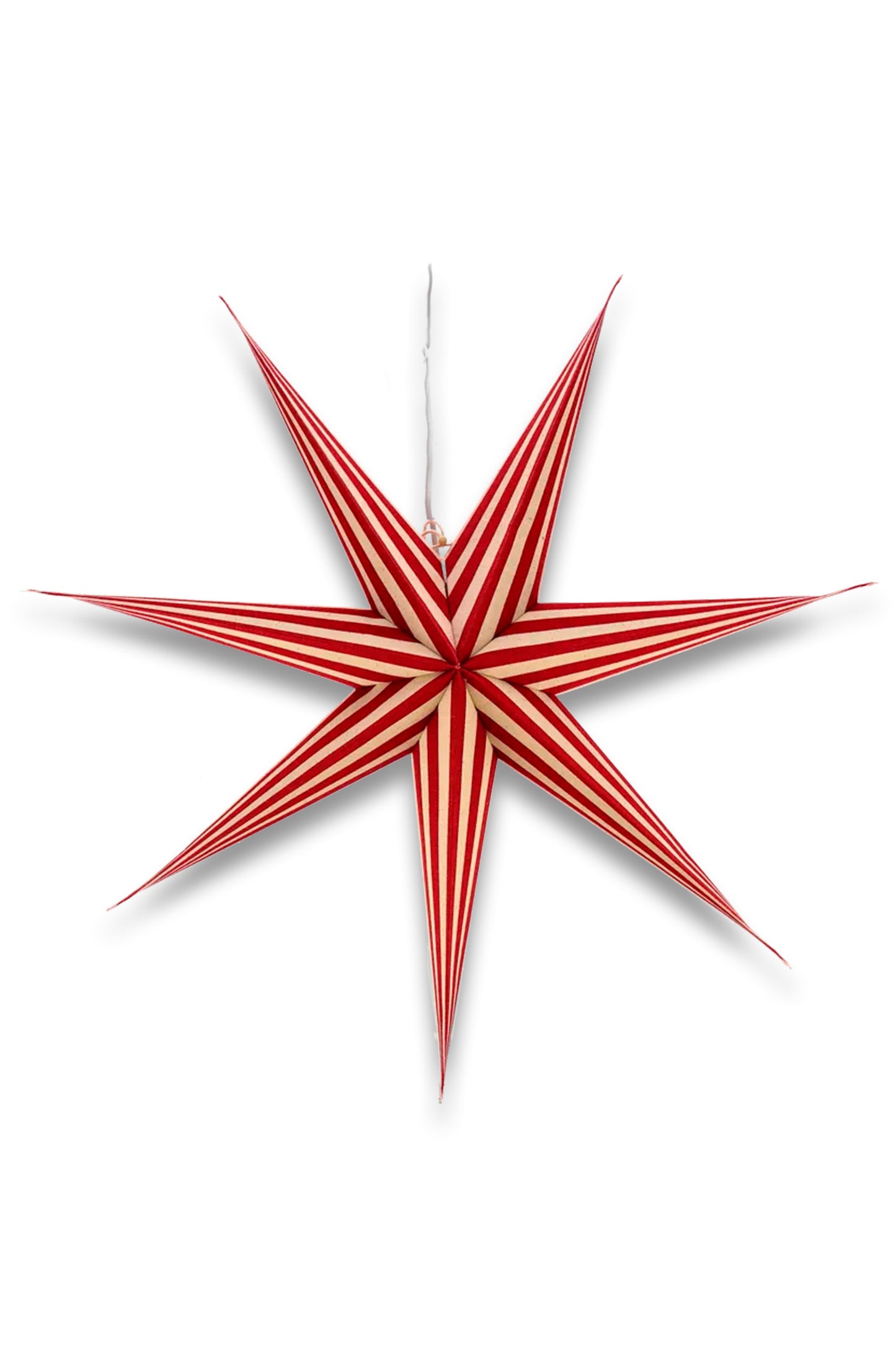 Bare Advent Star White-red Stripes