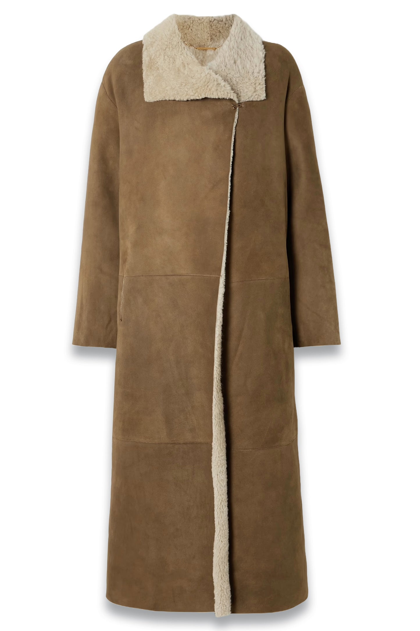 Asymmetric Shearling Coat