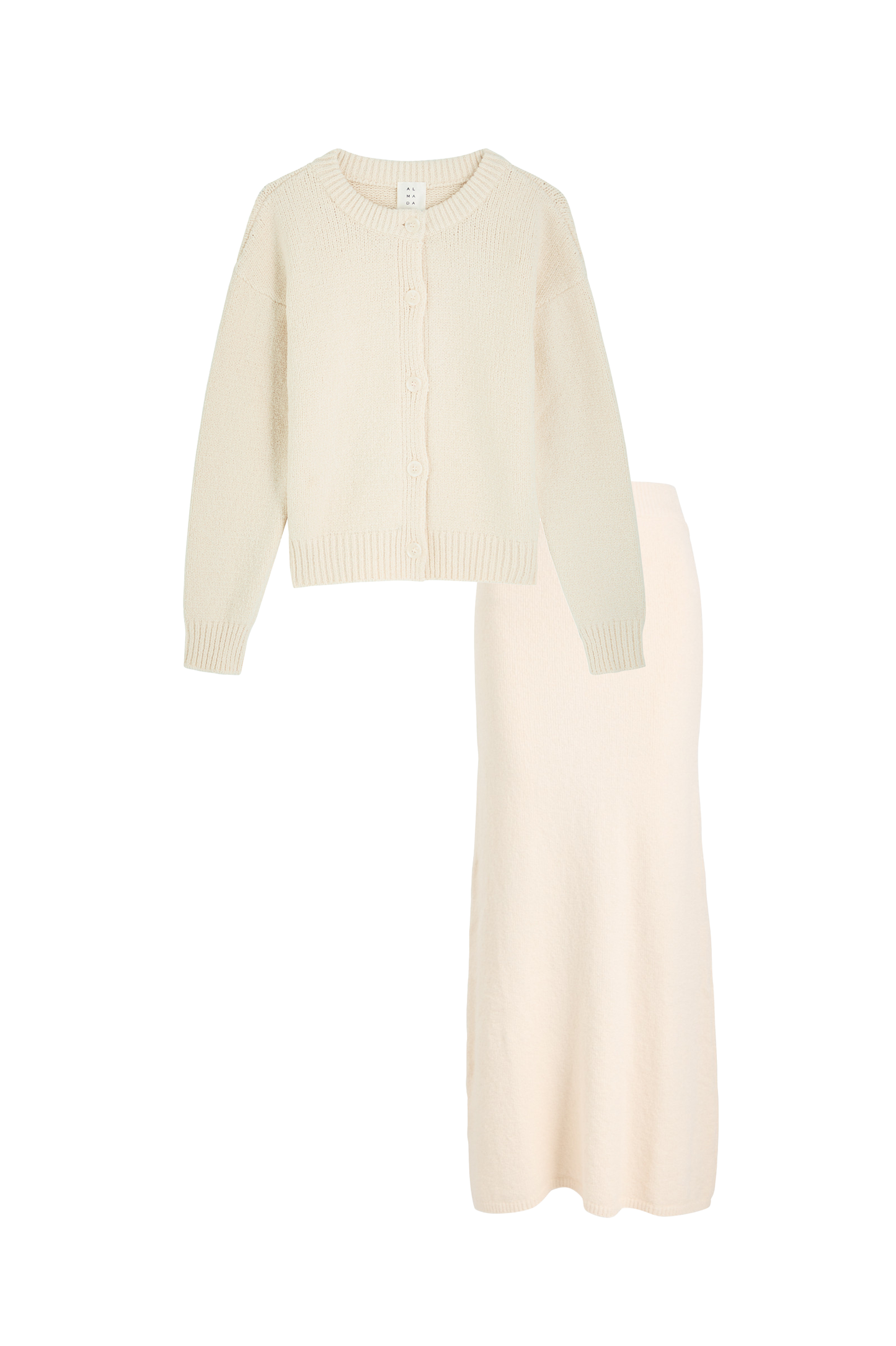 Knitted Bouclé Cardigan and Pencil Skirt