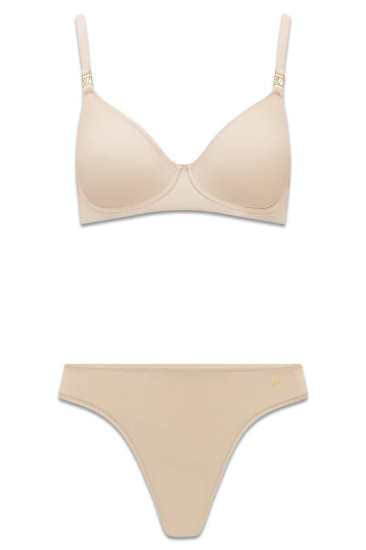 The Stretch Boss Full Cover Bra and Dipped Thong