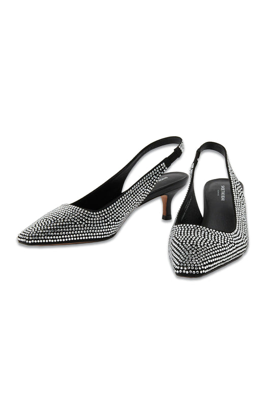 Shoe The Bear Maxine Crystal Silver Heeled Sandals