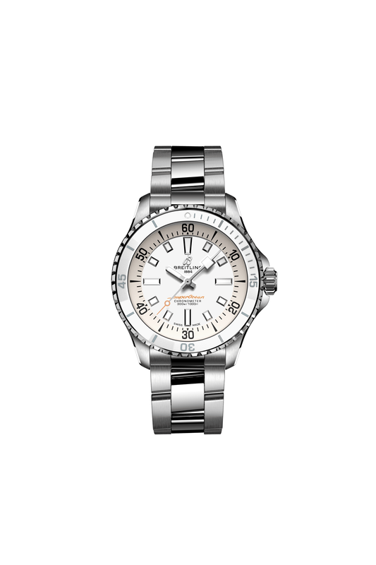 Superocean Automatic 36 With White Dial & Stainless Steel Strap