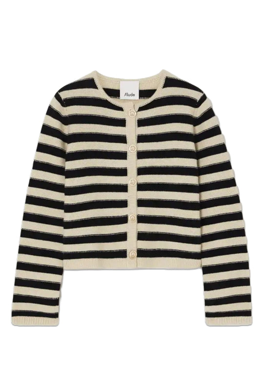 Striped Wool And Cashmere-Blend Cardigan