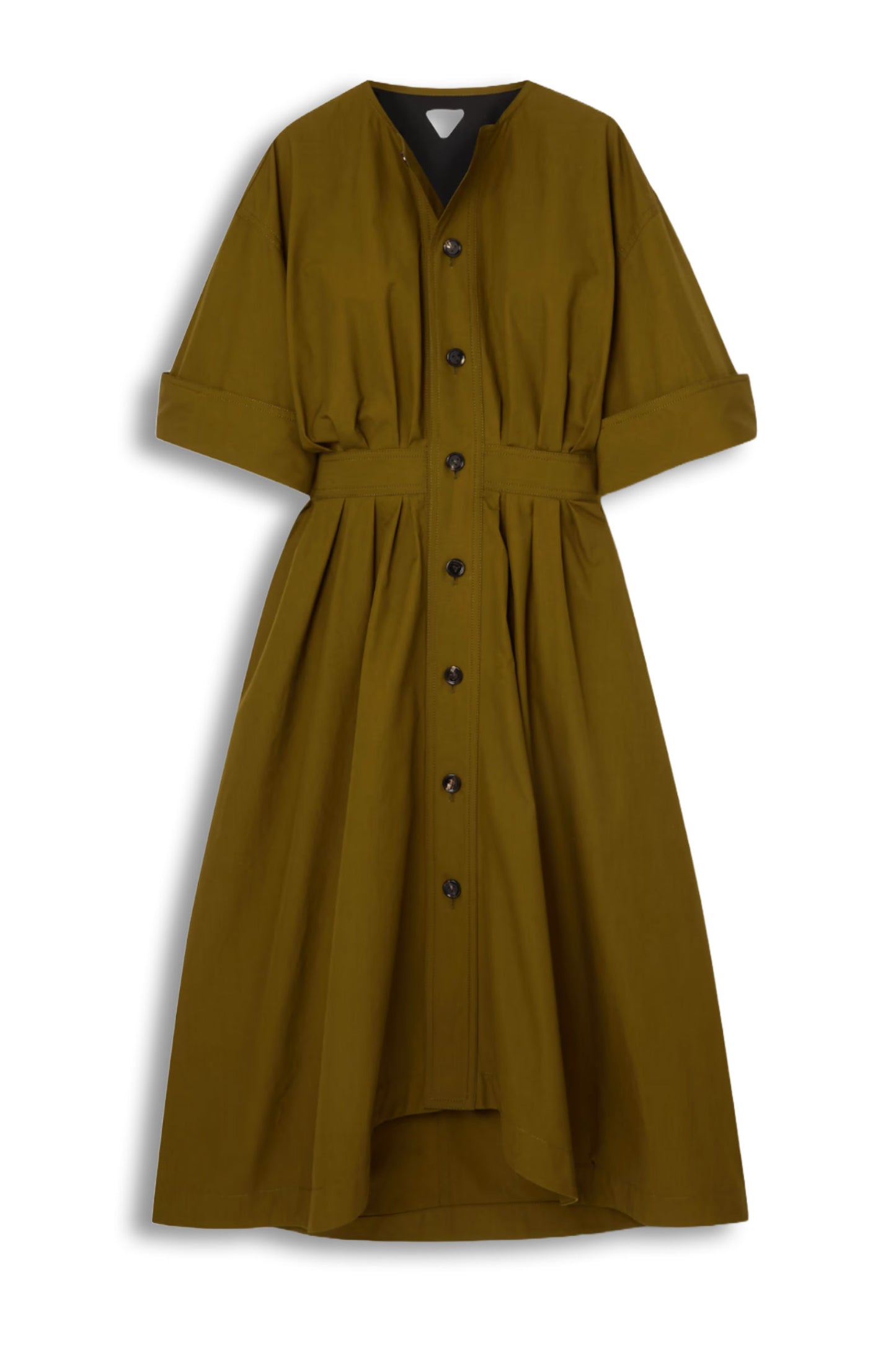 Cotton-canvas Midi Dress