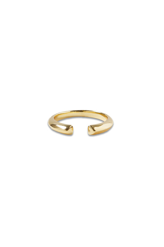 Dara Geo Curve Open Front Gold Plated Delicate Ring