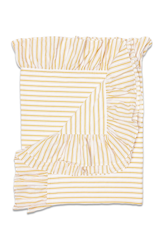 Loretta Stripe Yellow & Pink Tablecloth
