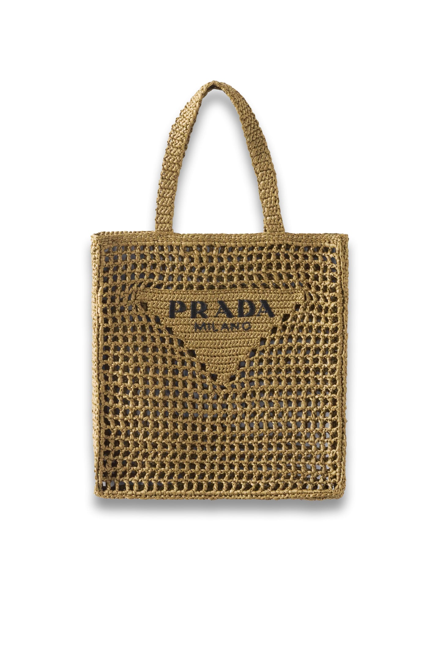 Olive Green Crochet Tote Bag