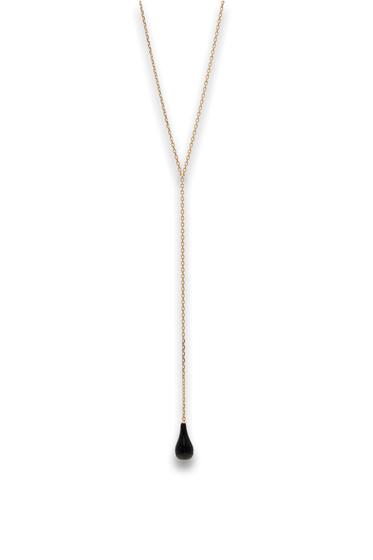 Onyx Gold-Plated Necklace