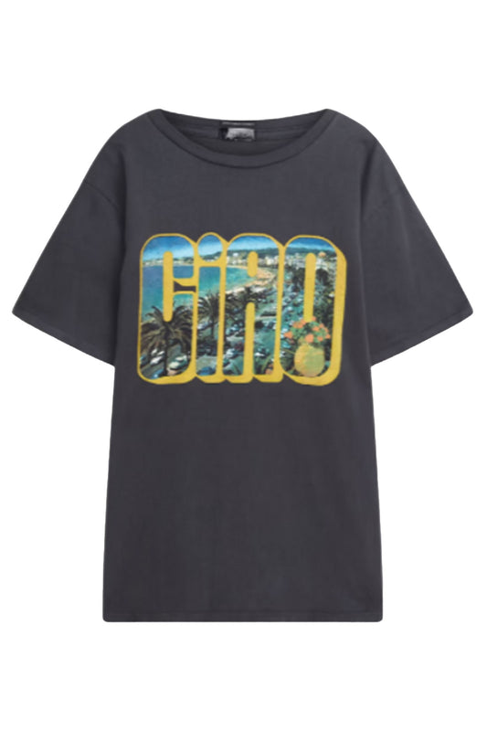 Printed cotton-jersey T-shirt