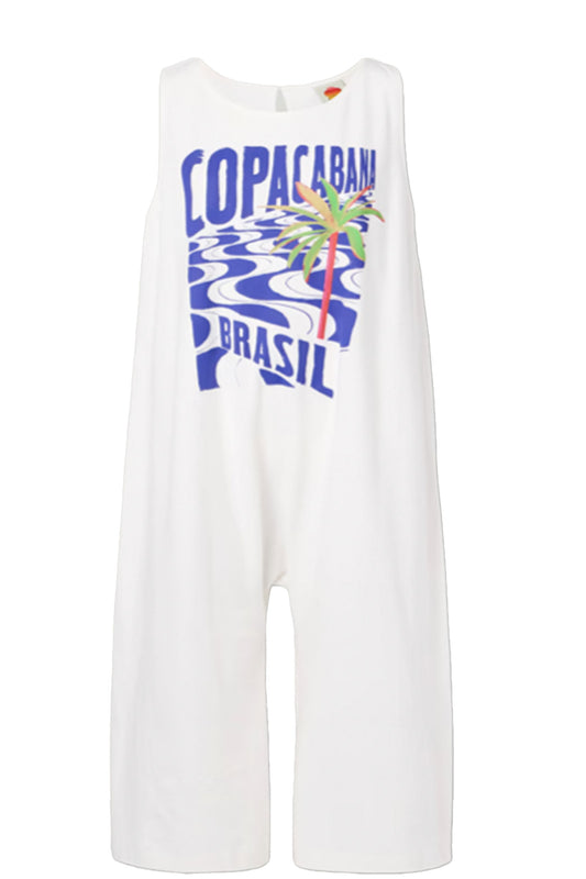 Copacabana Printed Cotton-jersey Jumpsuit