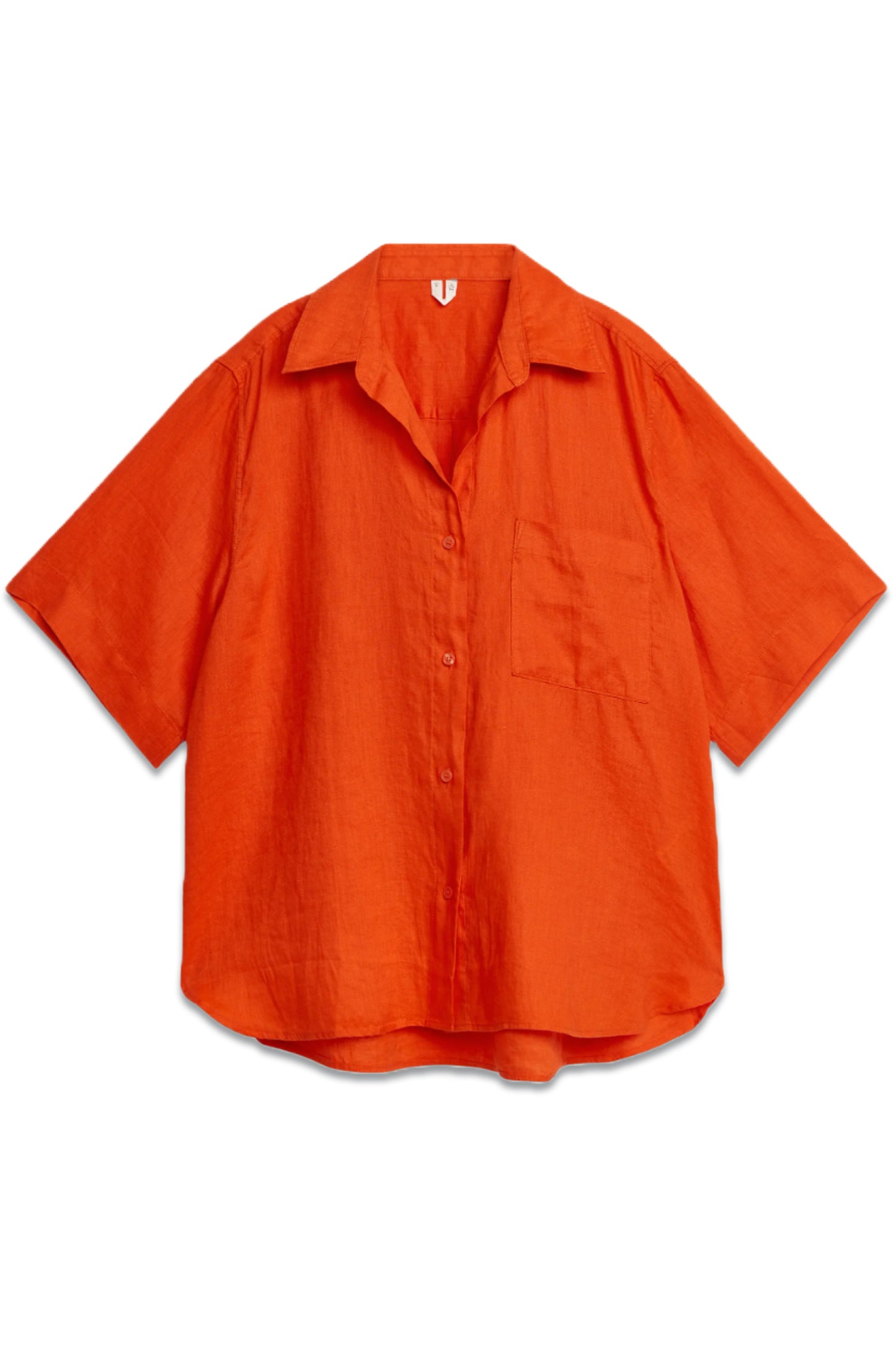 Linen Resort Shirt Orange