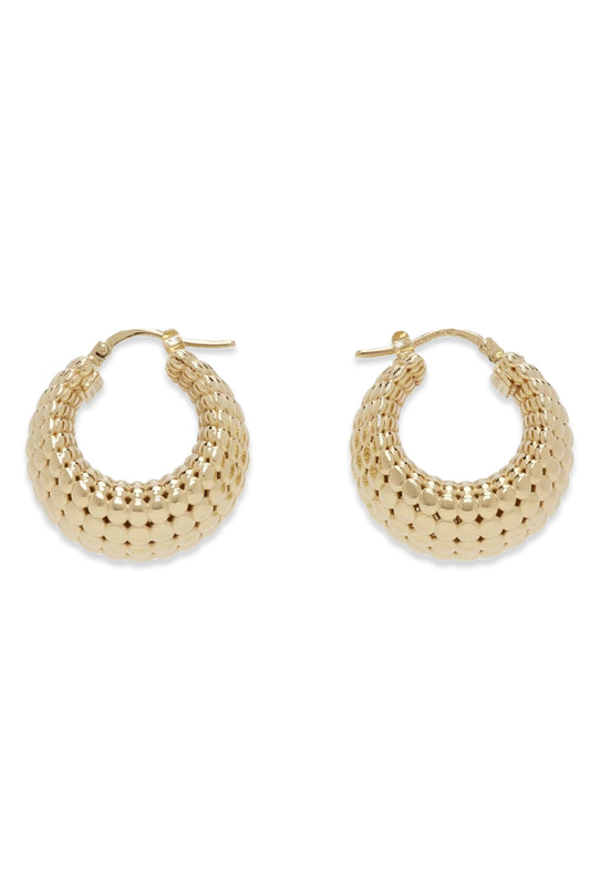Gold Bubble Hoop Earrings