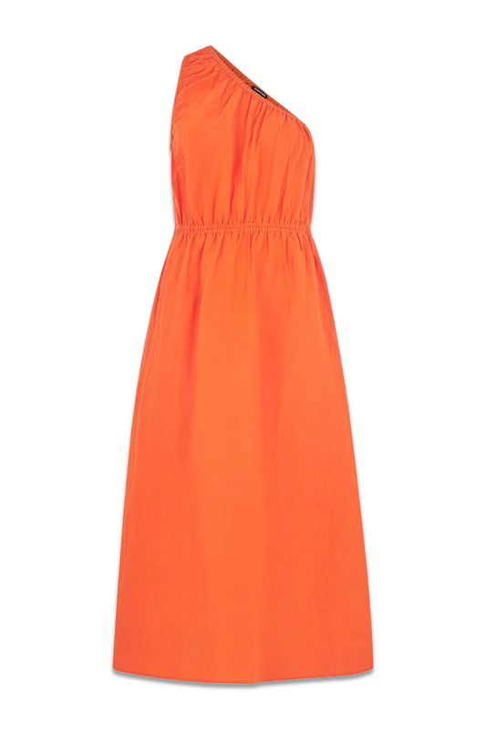 One Shoulder Linen Blend Dress