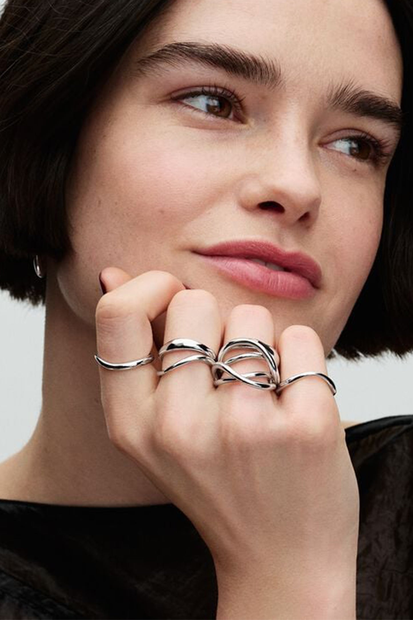 Organically Shaped Infinity Ring