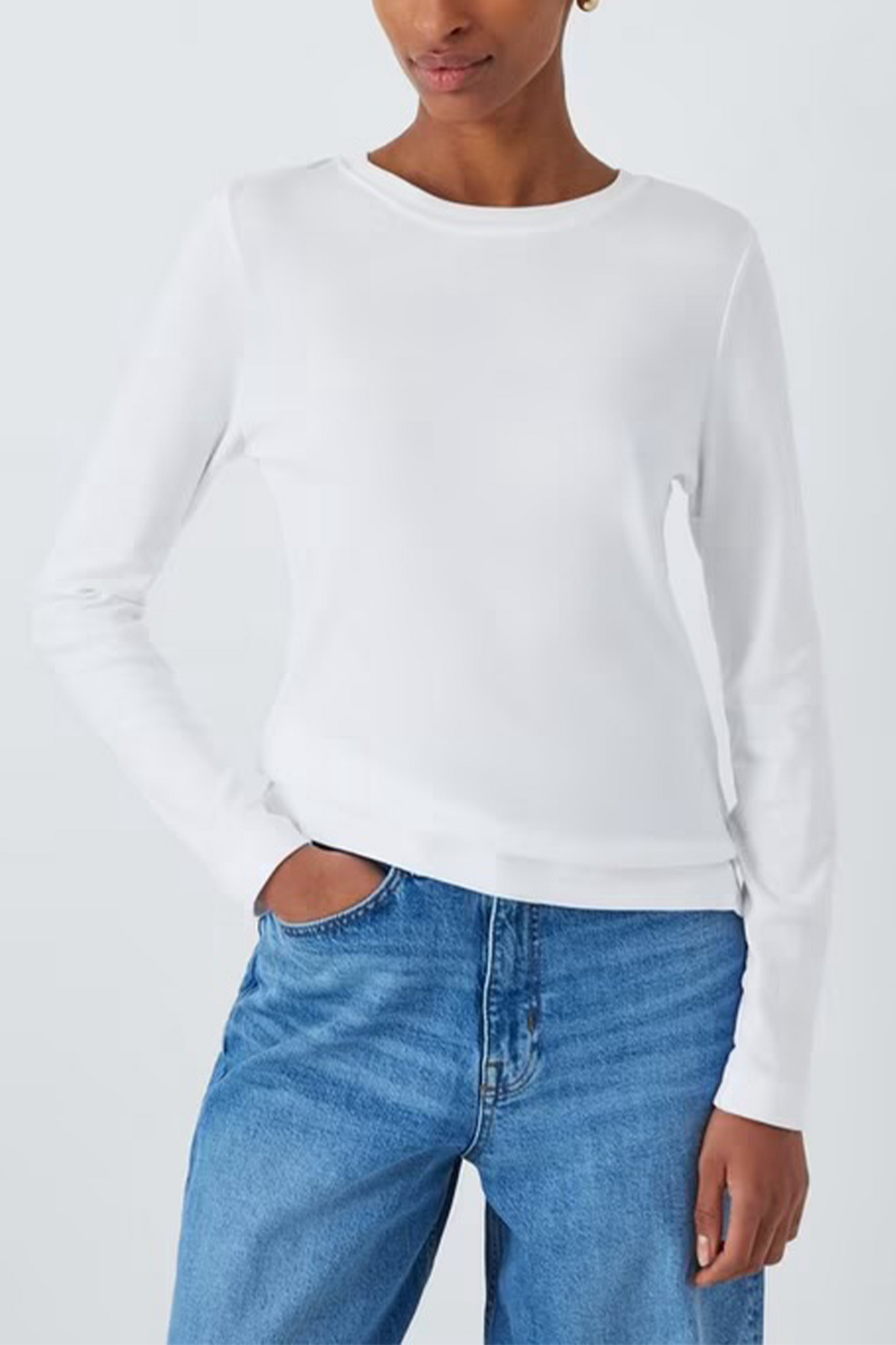 Organic Cotton Long-sleeve Crew-neck T-Shirt