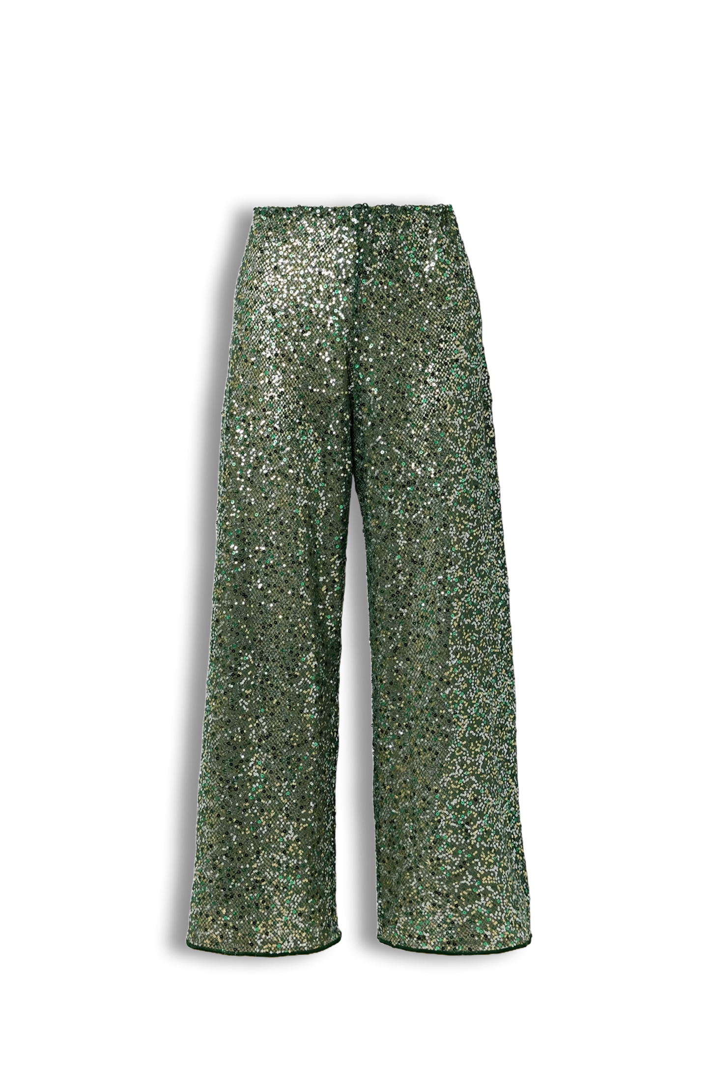 Netquins sequin-embellished open-knit wide-leg pants