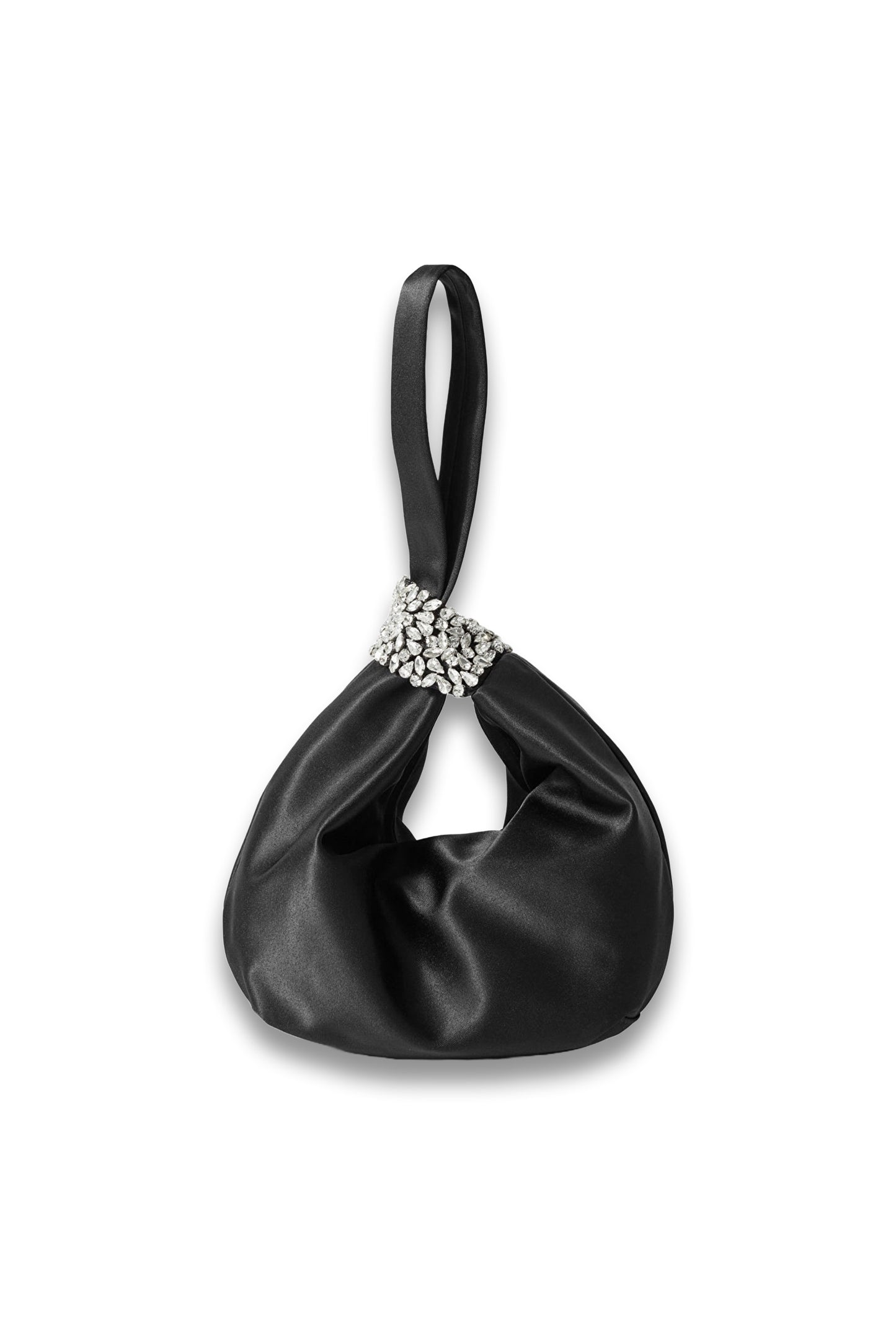 Crystal-Embellished Satin Pouch