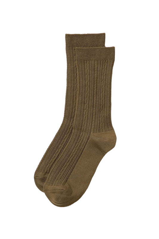 HEATTECH Socks (Cable Ribbed)